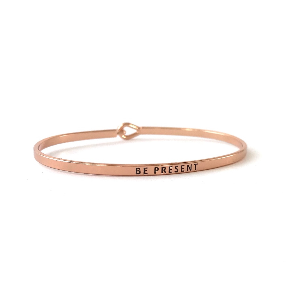 Rose Gold "Be Present" Bracelet